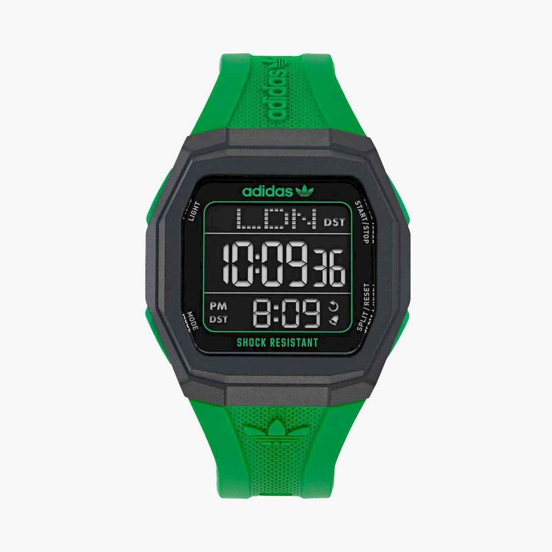 Adidas ساعة رقمية خضراء للرجال - Image 1